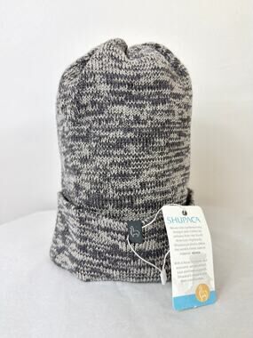 NWT Shupaca Alpaca Beanie Hat Bliss Gray Tweed Knit Winter Women